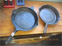 2 Cast Iron Fry Pans-1 marked #7