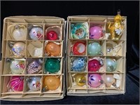 23 ANTQIUE GLASS CHRISTMAS ORNAMENTS