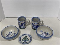 M.A. Hadley Pottery Bowls Mugs