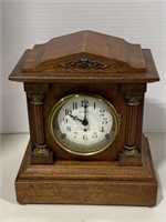 Antique Seth Thomas Mantel Clock Wood Case w/ Key