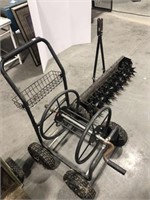 Metal Hose Reel Cart, Lawn Aerator