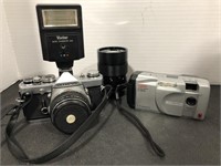 (2) Olympus 35mm Cameras