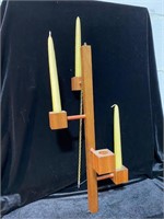 VINTAGE TEAK HANGING CANDLE HOLDER