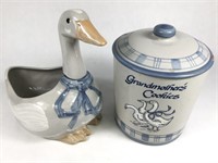Louisville Stoneware Gaggle of Geese Pot & Bowl
