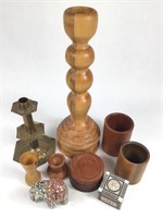 Wooden & Other Candle Holders, Boxes, & More