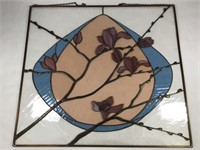 Large 24" X 26" Stained Glass Window - Tree Bloom