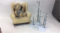 Boyds Bears Stuffed Bear & Mini Rocking Chair +