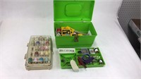 Dritz Green Sewing Box + Thread & Sewing Supplies