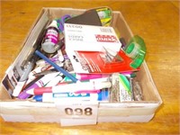 Office Supplies: Tape, Note Cards, Hole Punch,