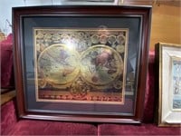 FRAMED PICTURE OF THE GLOBE