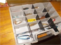 Eagle Double Sided Tackle Box w/Spoons