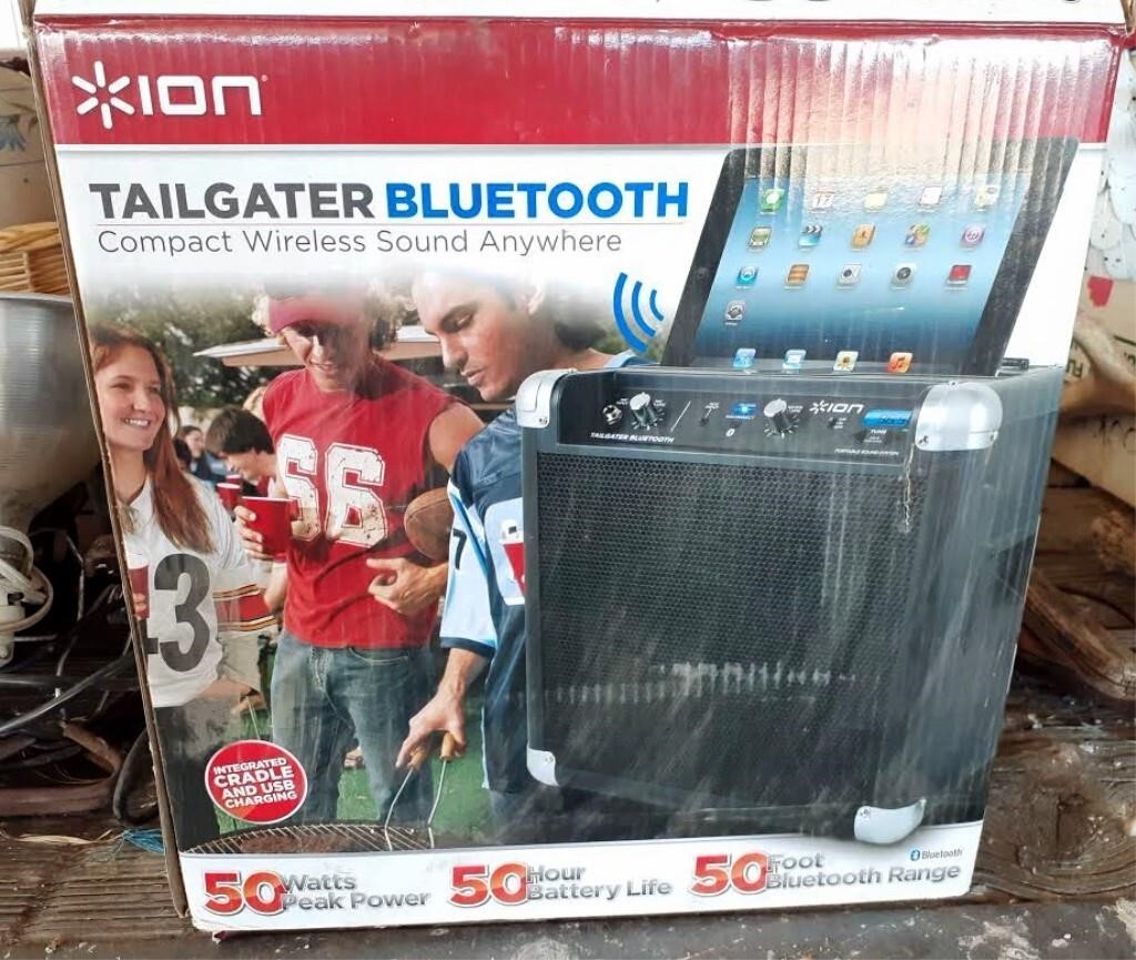 ION Tailgater Bluetooth Compact Wireless Sound Anywhere, new in box