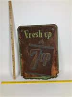 “Fresh Up” Metal 7-Up Sign