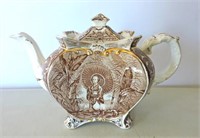 Antique Burleigh Ware Chinoiserie Teapot