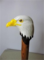 Carved Walking Stick W/ Eagle Head