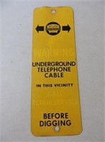 Metal Underground Telephone Cable Sign