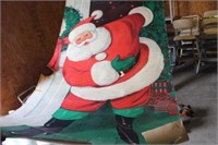 Vintage Santa Poster (Some Damage) 35X70