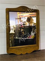 wood framed wall mirror 43" x 31"