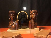 Wood Carved Women’s Figurines ++