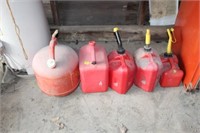 Five Gas Cans