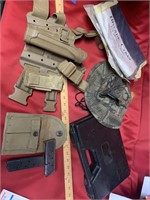 Pistol accessories lot 
Blackhawk Holster
Clip