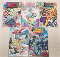 (5) Vintage DC Legion Of Super Heroes Comic Books