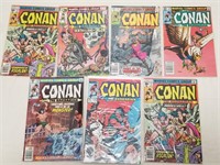 (7) Vintage Marvel Conan The Barbarian Comic Books