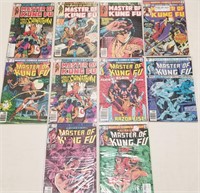 (10) Vintage Marvel Shang-Chi Kung Fu Comic Books