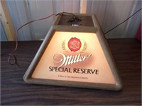 Miller Special Reserve Pub / Pool Table Light