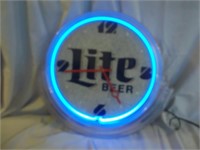 Miller Lite Neon Lighted Clock