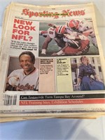 Lot of 35 sporting news newspaper magazines from