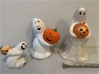 Ceramic ghost and pumpkin Decorations