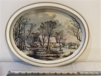 Currier and Ives 1964 tray print