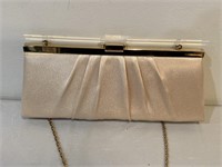 Evening hand purse Gold chain strap