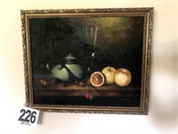 Framed Fruit Picture 22.5x8.5”