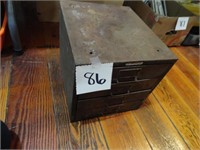 Small Metal Cabinet w/ Contents