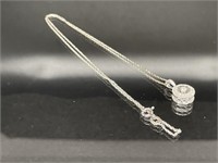 Sterling Silver Necklace with white Diamonds