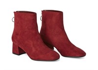 George Women's Red Chunky Heel Boots, 6