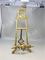 ornate brass art easel- Italy 22" tall