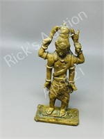 vintage brass figurine- 6" tall  Chiva