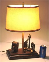 Cool Working Table Lamp w Brass Anchor & Nautical