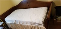 Vintage All Wood Day Bed w/ Matress and Linens
