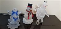 Plastic Snowmen Decor