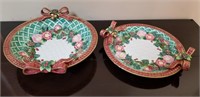 2 Fitz & Floyd Christmas Themed Bowl and Plate