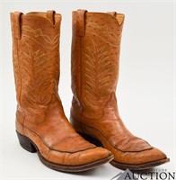 Men's Justin Ostrich Western Cowboy Boots 10.5 D