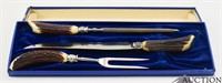 Northampton Cutlery Carving Set w/ Sterling Cuffs