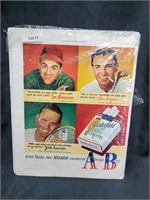 1949 Boudreau, Hogan, Kramer Chesterfield Ad