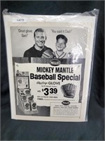 Mickey Mantle Vintage Rawlings Ad