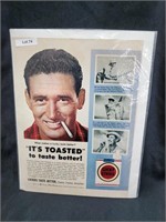 Ted Williams Vintage Lucky Strike Ad