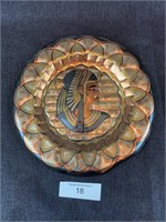 Egyptian Metal Platter 9.5"